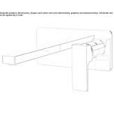 Wall-mounted washbasin tap with plate Cusuna