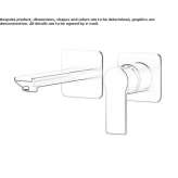 2-hole wall-mounted washbasin tap in chrome-plated brass Itanhaem