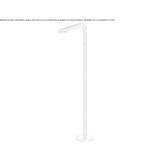Free-standing washbasin tap made of stainless steel Sestino