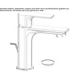 Countertop washbasin tap made of chrome-plated brass Itanhaem