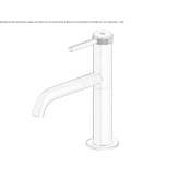 Countertop washbasin tap made of stainless steel Zuneda