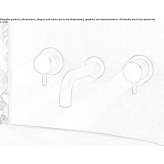3-hole wall-mounted washbasin tap made of stainless steel Topile