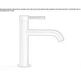 Countertop washbasin tap made of stainless steel with aerator Opatow