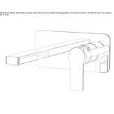 Wall-mounted washbasin tap with plate Rialto