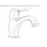 Single-lever countertop washbasin tap Fogliano