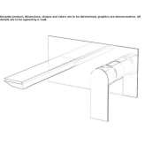 Wall-mounted single-lever washbasin tap with plate Odra