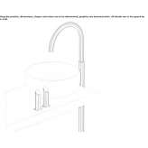 Free-standing washbasin tap made of stainless steel Tobosi
