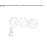 Stainless steel wall-mounted washbasin tap with single rosettes Sonico
