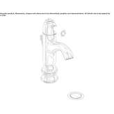 Single-lever washbasin tap with cork stopper Vouzon