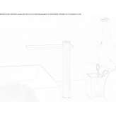 Countertop single-lever washbasin tap made of stainless steel without waste Necochea