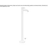 Free-standing washbasin tap made of stainless steel Pedasi