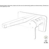 Wall-mounted washbasin tap made of stainless steel Loury