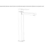 Metal washbasin tap in a modern style with one handle Lemgo