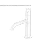Single-lever countertop washbasin tap made of stainless steel Sestino