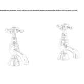 Two-hole brass washbasin tap Estevan