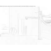 Countertop single-lever washbasin tap, brass, without waste Tocina