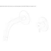 Wall-mounted washbasin tap made of stainless steel Opatow