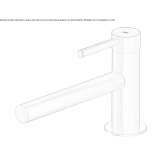 Countertop washbasin tap made of stainless steel Opatow