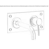 2-hole wall-mounted washbasin tap with plate Passons