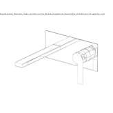 Wall-mounted washbasin tap with plate Moimacco