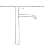 Single-lever countertop washbasin tap without waste Masca