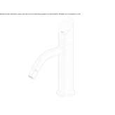 Single-lever countertop washbasin tap made of stainless steel Tobosi