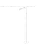 Free-standing washbasin tap made of stainless steel Zuneda