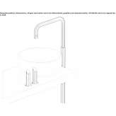 Free-standing washbasin tap made of stainless steel Tobosi