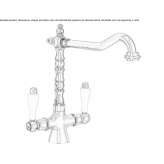 Countertop washbasin tap with 1 hole Slavnoye