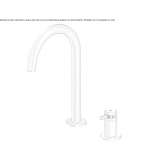 Countertop washbasin tap made of stainless steel Zuneda