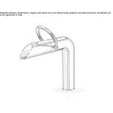 Countertop 1-hole stainless steel washbasin tap Morteau