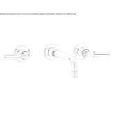 3-hole wall-mounted washbasin tap Gora