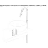 Free-standing washbasin tap made of stainless steel Tobosi