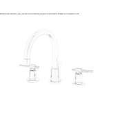 3-hole countertop washbasin tap with individual rosettes Mantinos