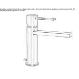 Single-lever washbasin tap with cork stopper Etriche