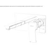 Single-lever wall-mounted washbasin faucet Zicuicho