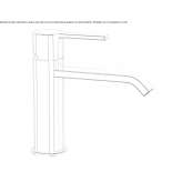 Single-lever countertop washbasin tap without waste Osychky