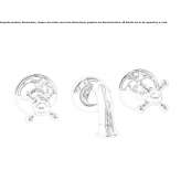 Brass wall-mounted washbasin tap Estevan