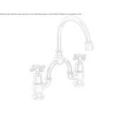 2-hole countertop bridge mixer Wickwar