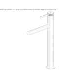 Countertop washbasin tap made of stainless steel Zuneda
