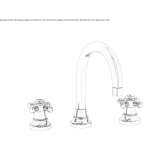 3-hole countertop washbasin tap without stopper Shilla