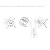 3-hole wall-mounted washbasin tap Pelplin