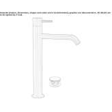 Single-lever countertop washbasin tap made of stainless steel Pedasi