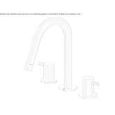 3-hole countertop washbasin tap made of stainless steel Opatow