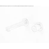 Wall-mounted washbasin tap made of stainless steel Telese