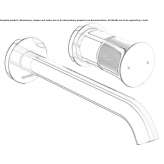 Metal wall-mounted washbasin tap Truckee