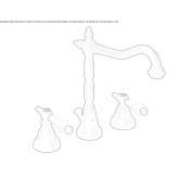 3-hole washbasin tap with adjustable spout Politika