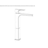 Countertop washbasin tap Claix