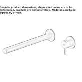 Stainless steel wall-mounted washbasin tap with aerator Opatow