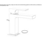 Single-lever countertop washbasin tap Cusuna